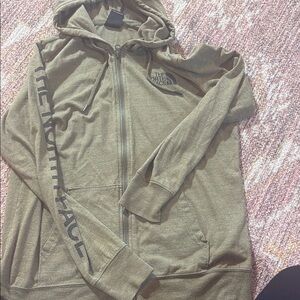 The North Face Olive Green Hoodie zip up womens size M